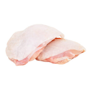 Fresh chicken thighs from cage free chickens